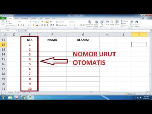 Cara Mengurutkan Nomor di Excel