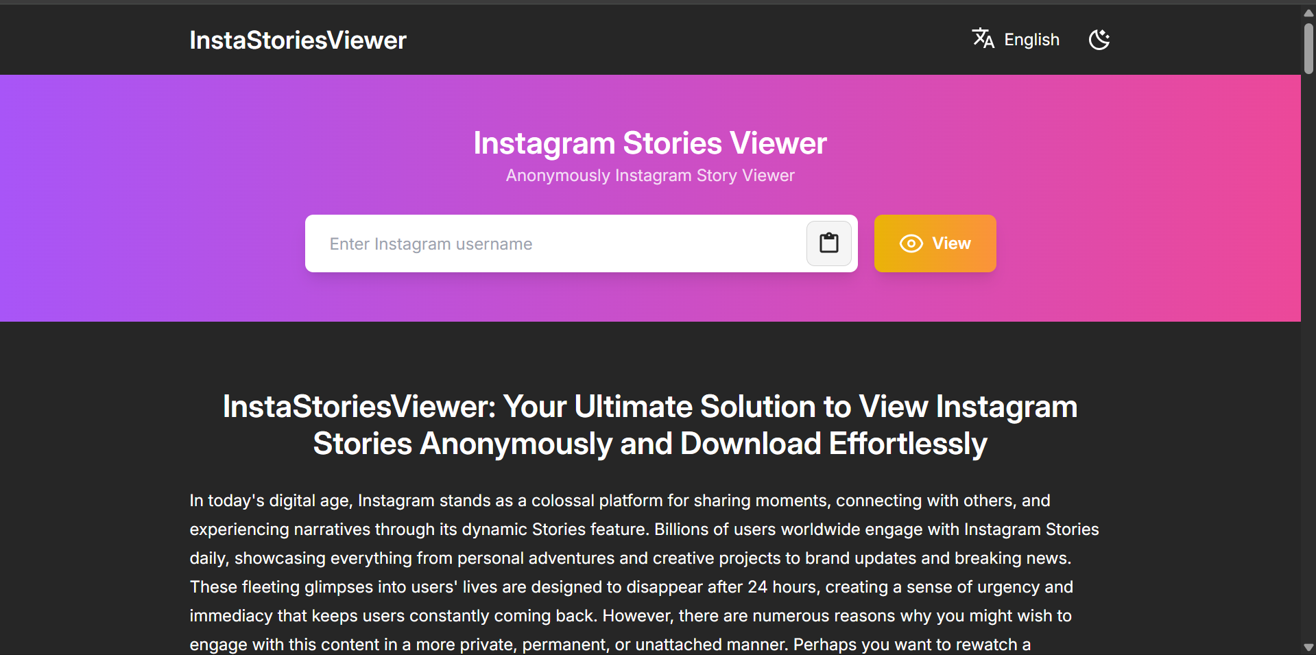Lihat Story Instagram Tanpa Login dengan InstaStoryViewer